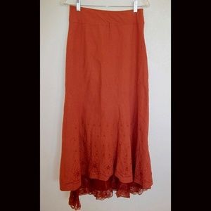 Boho SKIRT SZ M womens Bohemian layered skirt